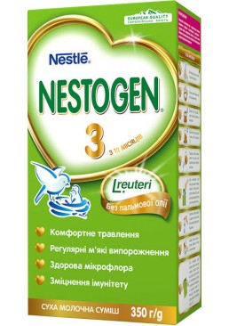 Молочная смесь Nestle Nestogen 3 с 12 месяцев с пробиотиками и лактобактериями, 350 г