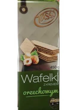 Вафли Tasso Wafelki Orzeshowym Kremom c ореховым кремом, 450 г 