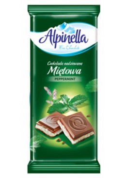 Шоколад Alpinella молочный с мятой 100 г