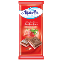 Шоколад Alpinella молочний з полуницею 100 г