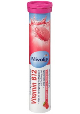 Шипучі таблетки-вітаміни Mivolis Vitamin B12, 20 шт