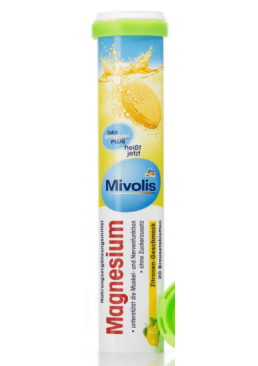 Шипучие таблетки-витамины Mivolis Magnesium Магний, 20 шт