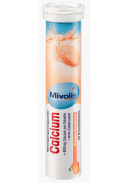 Шипучі таблетки-вітаміни Mivolis Calcium, 20 шт