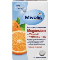 Витаминный комплекс Магний + витамин C + витамин B6 + B12 Mivolis пастилки, 30 штук