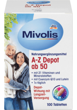 Биологически активная добавка Mivolis A-Z Depot от 50 лет, 100 шт