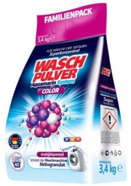 Порошок для стирки WaschPulver Color для цветного белья, 3.4 кг (40 стирок)
