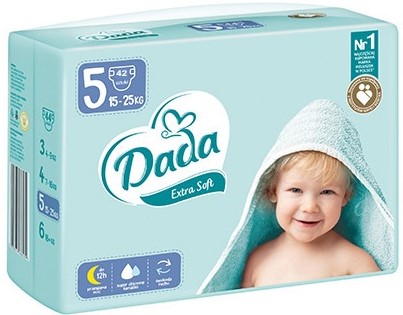 ᐉ Купити Підгузки Dada Extra Soft 5 (15-25 кг), 42 шт за ціною