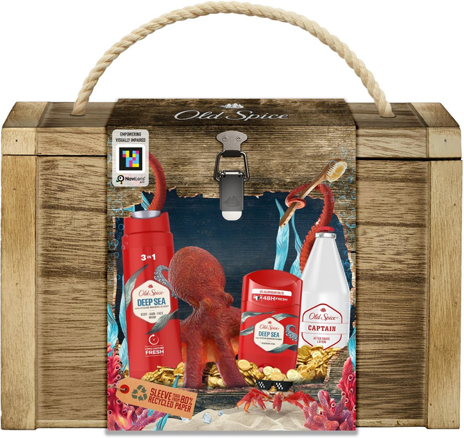 Old Spice DRY CREAM Pure Sport45g 7個セット ᐉ Купити Набір Old Spice Treasure Chest Deep Sea (дезодорант 50